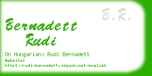 bernadett rudi business card